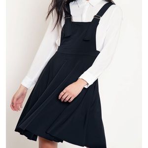 Black Apron Long Line Dress
